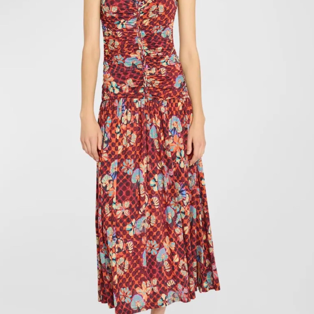 NEW- Flora Red Sleeveless Dress